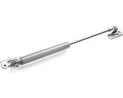 Universele gasveer (gasdrukveer) met beugels (250N/25kg, 248 mm, grijs)