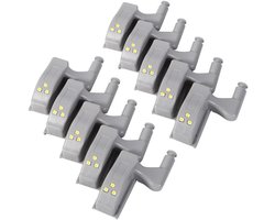 Universele LED scharnierlichten voor kasten - 10 stuks, warm/koel wit lamp (geel)