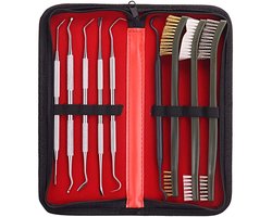 Universele Reinigingsset - Pick Set voor Alle Geweren - Dubbelzijdige Nylon, Messing en Staal Borstel - Inclusief Opbergdoos
