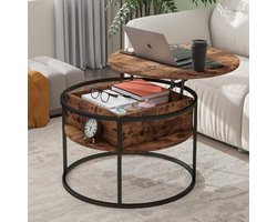 Universele ronde salontafel hoogte verstelbaar met verstelbaar, voor woonkamer