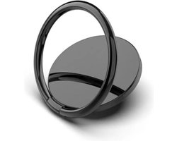 Universele smartphone ring houder 360 graden draaibaar - Kleur: Spiegel Zwart - GSM ring houder - Ring Houder Universeel voor Smartphones - Telefoonhouder Ring - Telefoonhouder - Ring Stand - Auto - Grip en Veiligheid - Selfie