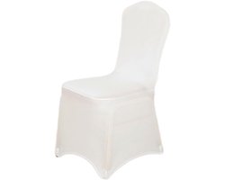 Universele Stoelhoes, Rekbare Stoelhoes, Elegante Bescherming voor Stoelen, Ideaal voor Doop, Verjaardag, Bruiloft, Banket, Feest en Decoratie, Crèmekleur