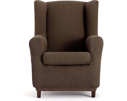 Universele Stoelovertrek Oorfauteuil Hockerhoes Beschermhoes Bruin Eenvoudige Montage