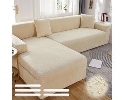 Universele Stretch Sofa Cover voor L/Vormige Hoekbanken met Antislip Schuim en Kussenhoezen - Modern en Duurzaam voor 1/2/3/4 Zits Banken
