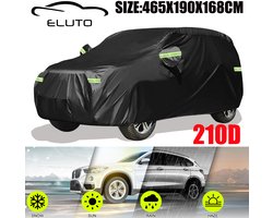 UNIVERSELE SUV-HOES - Waterdicht, UV-bescherming, 465x190x168cm - Bescherming tegen zon, sneeuw, stof & regen - Met reflecterende strepen & elastische banden