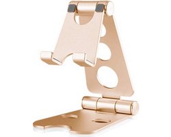 Universele Telefoon Verstelbare Houder voor tafel - Bureauhouder - Smartphone standaard - Telefoonhouder bureau Geschikt voor: Tablet/iPhone/iPad/Samsung - goud
