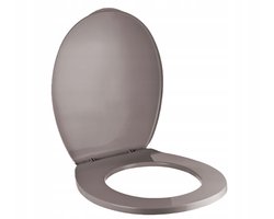 Universele toiletbril grijs-beige, eenvoudige montage en reiniging