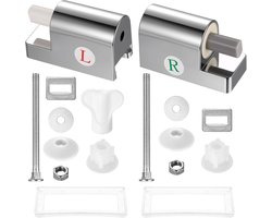Universele toiletbrilbevestiging, geschikt voor het vervangen van scharnieren van softclose toiletbrillen.