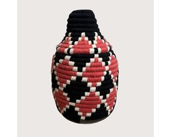 Unlimited Living - Decoratieve Mand - Marokko - Berber Mand - Zeegras en Wol - Handgemaakt - Multifunctioneel