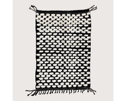 Unlimited Living - Fez - Vloerkleed - Handgemaakt - Zwart/Wit - 145 x 100 cm