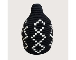 Unlimited Living - Mandje - Berber - Handgemaakt - Zeegras en wol - Opbergen - Decoratie - Marokko