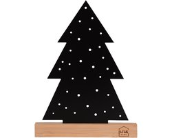 UNUS® Boomstandaard kinderen op de schommel zwart metaal met bamboevoet decoratie woonkamer