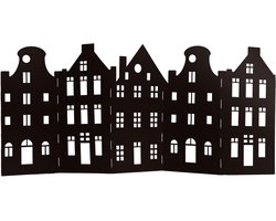 UNUS® Huizenrij decoratie metaal opvouwbaar zwart