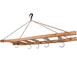 UNUS® Ladder decoratie hout hangend 150 cm vintage