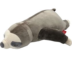 UNUS® Luiaard knuffel kussen knuffelkussen reisekussen 30cm grijs