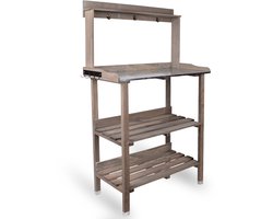 UNUS® Oppottafel met verzinkt werkblad 78x36x131 cm grijs