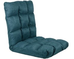 UNUS® Vloerstoel verstelbaar zitkussen met verstelbare rugleuning blauw