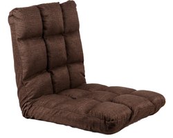 UNUS® Vloerstoel verstelbaar zitkussen met verstelbare rugleuning bruin