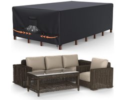 Unyqoos® Beschermhoes voor Tuinmeubelen met Waterdichte Oxford Stof, 200x160x70cm, Ideaal voor Tuintafels en Stoelen