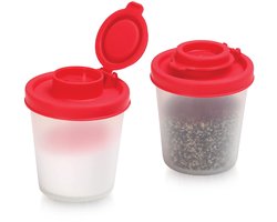 Unyqoos® Compacte reisvriendelijke set van zout- en peperstrooiers met luchtdichte sluiting