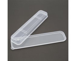 Unyqoos® Draagbare bestekhouder voor reizen en dagelijks gebruik, witte opbergbox