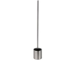 Unyqoos® Elegante lange toiletborstelset met roestvrijstalen houder en glazen inzet