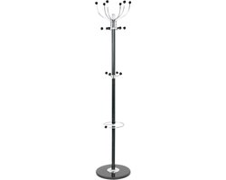 Unyqoos® Elegante metalen kapstok met 16 haken en marmeren sokkel voor entree