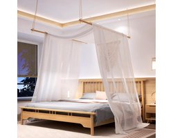 Unyqoos® Elegante witte gordijnen voor hemelbed met veelzijdige decoratiemogelijkheden