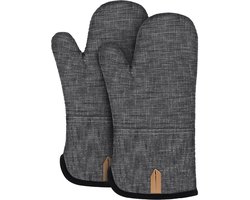 Unyqoos® Extra Lange Grijze Ovenhandschoenen voor Koken, Bakken en Grillen - Set van 2 Stuks