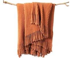 Unyqoos® Gezellige en veelzijdige sprei in warme roestkleur voor elk interieur