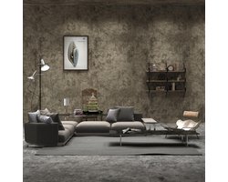 Unyqoos® Grijs zelfklevend behang met 3D-cementpatroon voor diverse toepassingen