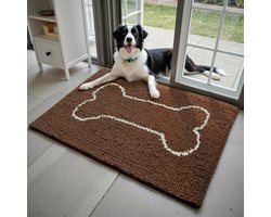 Unyqoos® Grijze antislip deurmat voor binnengebruik met patroon en wasbaar oppervlak