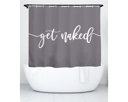 Unyqoos® Grijze waterdichte douchegordijn met schimmelbestendig polyester en haken