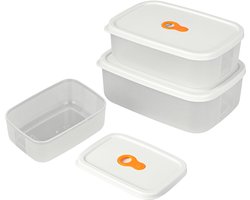 Unyqoos ® Handige set van veelzijdige voedselcontainers voor magnetron en diepvries