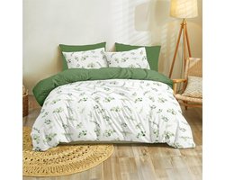 Unyqoos® Luxe beddengoedset met botanisch motief en zachte microvezel voor comfort