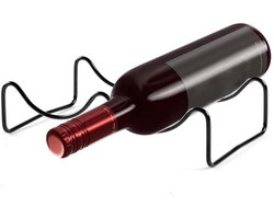 Unyqoos® Metalen wijnrek voor keuken en koelkast met stapelbare flessenhouders