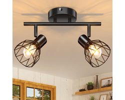 Unyqoos® Moderne zwarte plafondspot met draaibare lampen voor diverse ruimtes