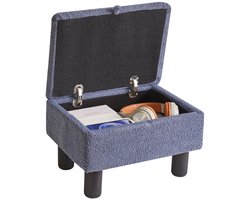 Unyqoos ® Multifunctionele Voetenbank met Verborgen Opbergruimte en Comfortabel Teddyoppervlak voor Woonkamer en Slaapkamer