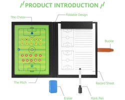 Unyqoos® Opvouwbaar en magnetisch voetbal tactiekbord voor coaches en teams