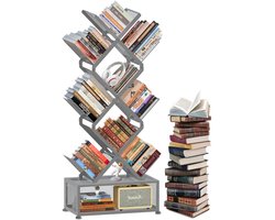 Unyqoos® Ruimtebesparende boomvormige boekenkast met 8 niveaus voor elke kamer