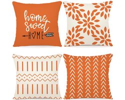 Unyqoos ® Set van 4 Luxe Linnen Kussenslopen voor Woonkamer en Tuin, 40 x 40 cm