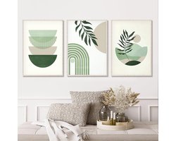 Unyqoos® Set van drie moderne Boheemse posters voor woonkamer en slaapkamer decoratie