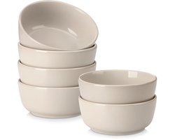 Unyqoos® Set van zes stijlvolle aardewerken kommen voor soep, salade en meer
