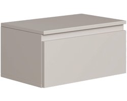 Unyqoos® Stijlvol hangend nachtkastje in taupe met verborgen opbergruimte