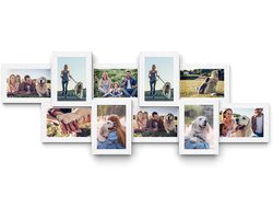 Unyqoos® Stijlvolle collage fotolijst voor 10 foto's met eenvoudig wisselsysteem