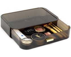 Unyqoos ® Stijlvolle en Stapelbare Make-up Organizer met Schuiflade voor Cosmetica en Huidverzorging in Zwart