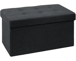 Unyqoos® Stijlvolle Opvouwbare Zitbank met Royale Opbergruimte en Comfortabele Linnen Bekleding