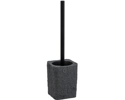 Unyqoos® Stijlvolle toiletborstelhouder in grijze natuursteen-look voor badkamer