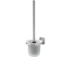 Unyqoos® Stijlvolle toiletborstelset met glazen houder en wandmontage optie