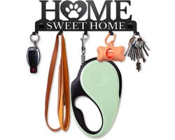 Unyqoos® Stijlvolle wandhouder voor hondenriemen en sleutels met vijf haken